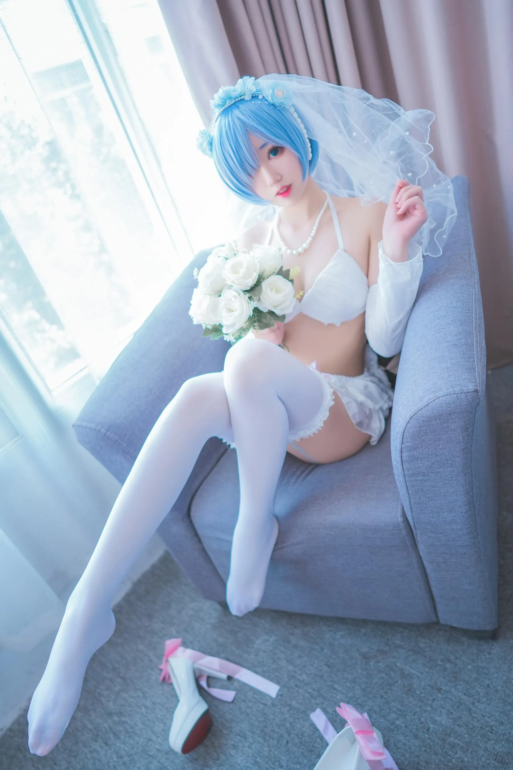 猫君君_MaoJun – NO.22 蕾姆内衣花嫁 [41P]插图9